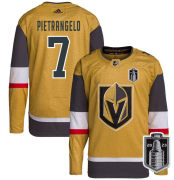 Wholesale Cheap Men's Vegas Golden Knights #7 Alex Pietrangelo Gold 2023 Stanley Cup Final Stitched Jersey