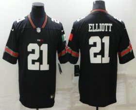 Wholesale Cheap Men\'s Dallas Cowboys #21 Ezekiel Elliott Black Mexico 2021 Vapor Untouchable Stitched Nike Limited Jersey