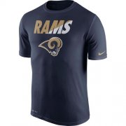 Wholesale Cheap Men's Los Angeles Rams Nike Navy Blue Legend Staff Practice Performance T-Shirt