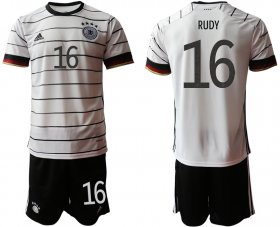 Wholesale Cheap Men 2021 European Cup Germany home white 16 Soccer Jersey1