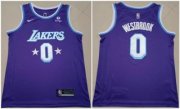 Wholesale Cheap Men's Purple Los Angeles Lakers #0 Russell Westbrook bibigo City Edition Stitched