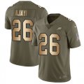 Wholesale Cheap Nike Eagles #26 Jay Ajayi Olive/Gold Men's Stitched NFL Limited 2017 Salute To Service Jersey