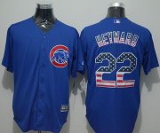Wholesale Cheap Cubs #22 Jason Heyward Blue USA Flag Fashion Stitched MLB Jersey