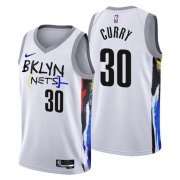 Wholesale Cheap Men's Brooklyn Nets #30 Seth Curry 2022-23 White City Edition Stitched Basketball Jersey