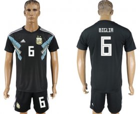 Wholesale Cheap Argentina #6 Biglia Away Soccer Country Jersey