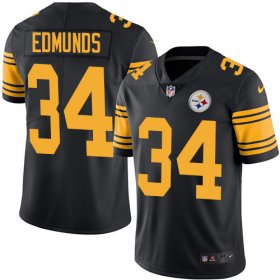 Wholesale Cheap Nike Steelers #34 Terrell Edmunds Black Youth Stitched NFL Limited Rush Jersey