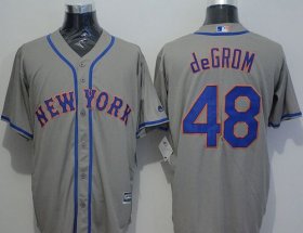Wholesale Cheap Mets #48 Jacob DeGrom Grey New Cool Base Stitched MLB Jersey