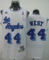 Wholesale Cheap Los Angeles Lakers #44 Jerry West White Swingman Throwback Jersey