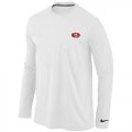 Wholesale Cheap Nike San Francisco 49ers Sideline Legend Authentic Logo Long Sleeve T-Shirt White