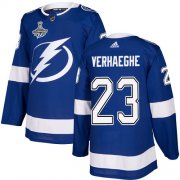 Cheap Adidas Lightning #23 Carter Verhaeghe Blue Home Authentic Youth 2020 Stanley Cup Champions Stitched NHL Jersey