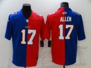 Wholesale Cheap Men's Buffalo Bills #17 Josh Allen Blue Red Two Tone 2021 Vapor Untouchable Stitched NFL Nike Limited Jersey