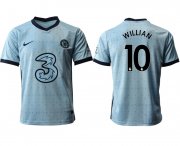 Wholesale Cheap Men 2020-2021 club Chelsea away aaa version 10 Light blue Soccer Jerseys1