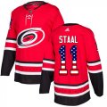 Wholesale Cheap Adidas Hurricanes #11 Jordan Staal Red Home Authentic USA Flag Stitched NHL Jersey