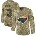Wholesale Cheap Adidas Wild #3 Charlie Coyle Camo Authentic Stitched NHL Jersey