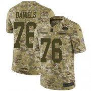 Wholesale Cheap Nike Packers #76 Mike Daniels Camo Youth Stitched NFL Limited 2018 Salute to Service Jersey