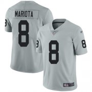 Wholesale Cheap Nike Raiders #8 Marcus Mariota Silver Men's Stitched NFL Limited Inverted Legend Jersey