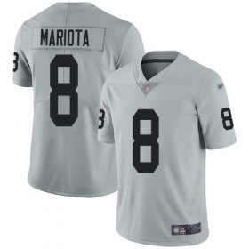 Wholesale Cheap Nike Raiders #8 Marcus Mariota Silver Men\'s Stitched NFL Limited Inverted Legend Jersey