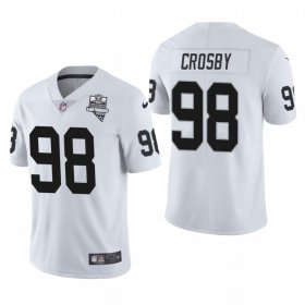 Wholesale Cheap Las Vegas Raiders #98 Maxx Crosby Men\'s Nike 2020 Inaugural Season Vapor Limited NFL Jersey White