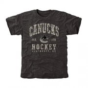 Wholesale Cheap Men's Vancouver Canucks Black Camo Stack T-Shirt