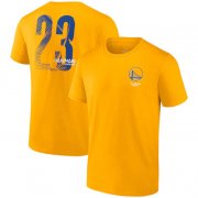 Wholesale Cheap Men's Golden State Warriors #23 Draymond Green 2021-2022 Gold NBA Finals Champions Name & Number T-Shirt