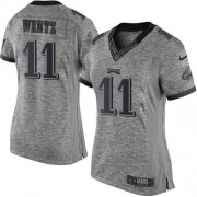 Wholesale Cheap Nike Eagles #11 Carson Wentz Gray Women's Stitched NFL Limited Gridiron Gray Jersey