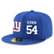 Wholesale Cheap New York Giants #54 Olivier Vernon Snapback Cap NFL Player Royal Blue with White Number Stitched Hat