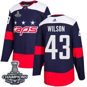 Wholesale Cheap Adidas Capitals #43 Tom Wilson Navy Authentic 2018 Stadium Series Stanley Cup Final Champions Stitched NHL Jersey