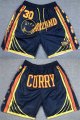 Wholesale Cheap Men's Golden State Warriors #30 Stephen Curry Navy Shorts(Run Small)
