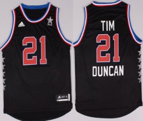 Wholesale Cheap 2015 NBA Western All-Stars #21 Tim Duncan Revolution 30 Swingman Black Jersey