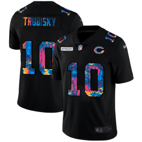 Cheap Chicago Bears #10 Mitchell Trubisky Men\'s Nike Multi-Color Black 2020 NFL Crucial Catch Vapor Untouchable Limited Jersey