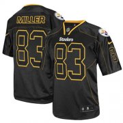 Wholesale Cheap Nike Steelers #83 Heath Miller Lights Out Black Men's Stitched NFL Elite Jersey