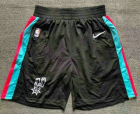 Wholesale Cheap Men\'s San Antonio Spurs Black 2021 Nike City Edition Swingman Stitched NBA Shorts