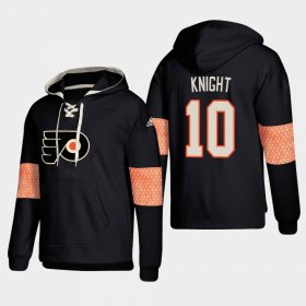 Wholesale Cheap Philadelphia Flyers #10 Corban Knight Black adidas Lace-Up Pullover Hoodie