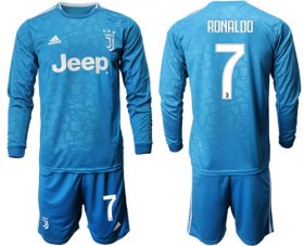 Wholesale Cheap Juventus #7 Ronaldo Third Long Sleeves Soccer Club Jersey