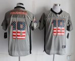 Wholesale Cheap Nike Broncos #18 Peyton Manning Grey Men's Stitched NFL Elite USA Flag Fashion Jersey