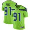 Wholesale Cheap Nike Seahawks #91 Jarran Reed Green Men's Stitched NFL Limited Rush Jersey