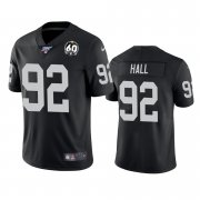 Wholesale Cheap Nike Raiders #92 P.J. Hall Black 60th Anniversary Vapor Limited Stitched NFL 100th Season Jersey