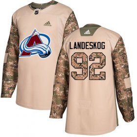 Wholesale Cheap Adidas Avalanche #92 Gabriel Landeskog Camo Authentic 2017 Veterans Day Stitched NHL Jersey
