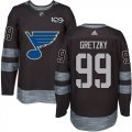 Wholesale Cheap Adidas Blues #99 Wayne Gretzky Black 1917-2017 100th Anniversary Stitched NHL Jersey