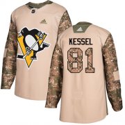 Wholesale Cheap Adidas Penguins #81 Phil Kessel Camo Authentic 2017 Veterans Day Stitched NHL Jersey