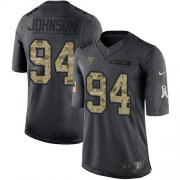 Wholesale Cheap Nike Titans #94 Austin Johnson Black Men's Stitched NFL Limited 2016 Salute To Service Jersey