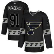 Wholesale Cheap Adidas Blues #91 Vladimir Tarasenko Black Authentic Team Logo Fashion Stitched NHL Jersey