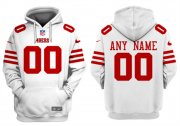 Wholesale Cheap Men's San Francisco 49ers Customized White Alternate Pullover Hoodie