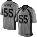 Wholesale Cheap Nike Broncos #55 Bradley Chubb Gray Men's Stitched NFL Limited Gridiron Gray Jersey