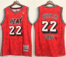 Wholesale Cheap Men\'s Miami Heat #22 Jimmy Butler Red Stitched Jersey