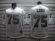 Wholesale Cheap Mitchell and Ness Raiders #75 Howie Long White Silver No. Stitched NFL Jersey
