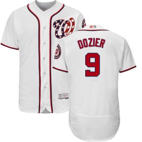 Wholesale Cheap Nationals #9 Brian Dozier White Flexbase Authentic Collection Stitched MLB Jersey