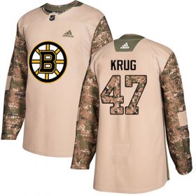 Wholesale Cheap Adidas Bruins #47 Torey Krug Camo Authentic 2017 Veterans Day Youth Stitched NHL Jersey