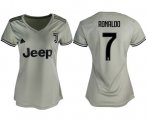Wholesale Cheap Women's Juventus #7 Ronaldo Away Soccer Club Jersey