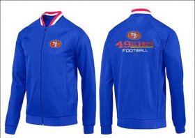 Wholesale Cheap NFL San Francisco 49ers Victory Jacket Blue_1